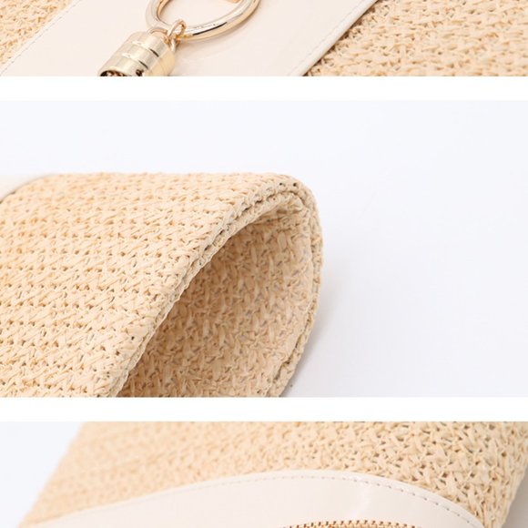 Moni Wristlet Straw Clutch Bag - Picture 4 of 15